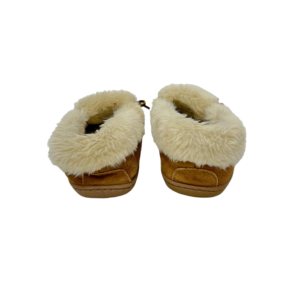 Minnetonka women's shearling suede moccasin loafer size 6 - Picture 4 of 7